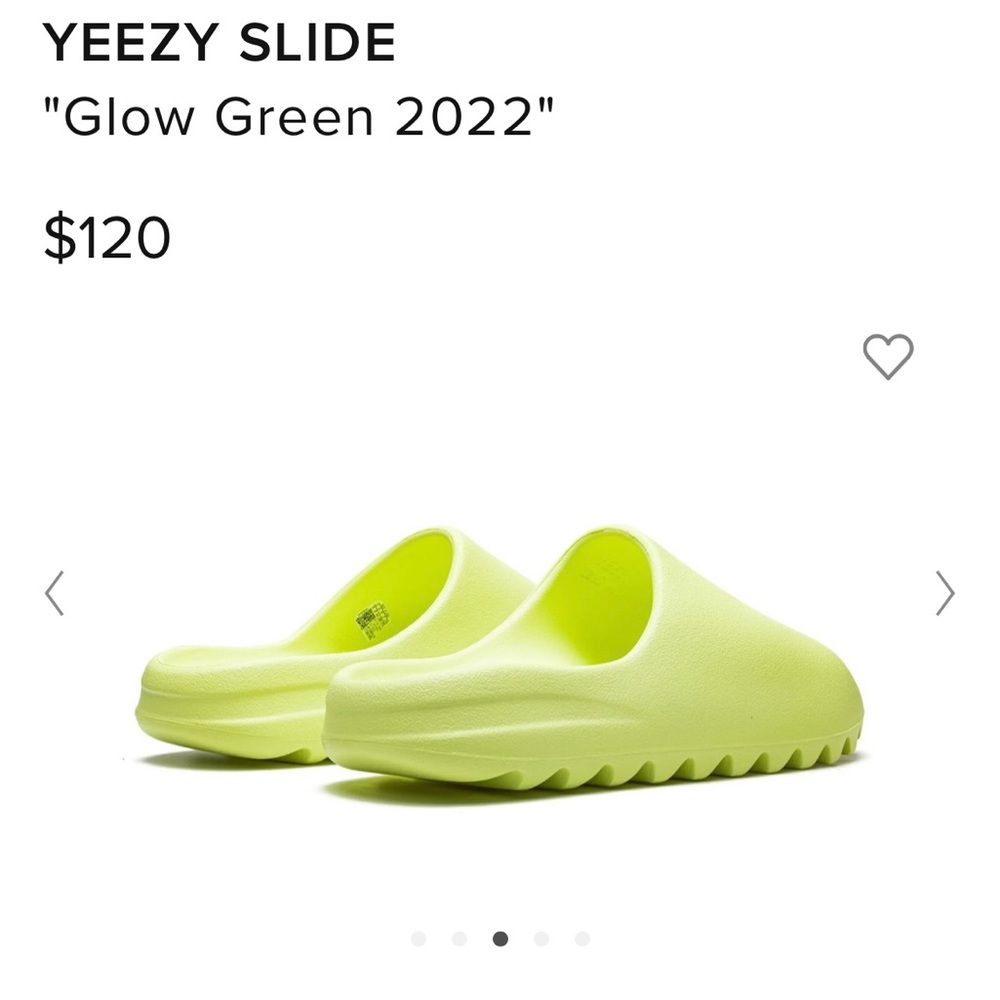 New YEEZY slides Glow Green